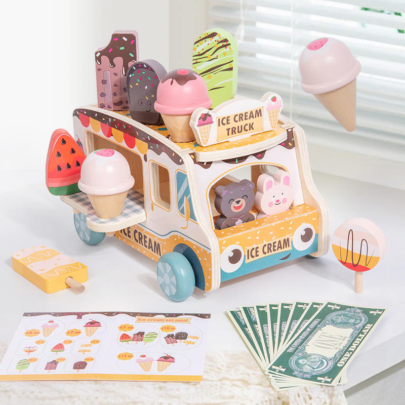 Wooden Ice Cream Model Playset Toy — foto 6