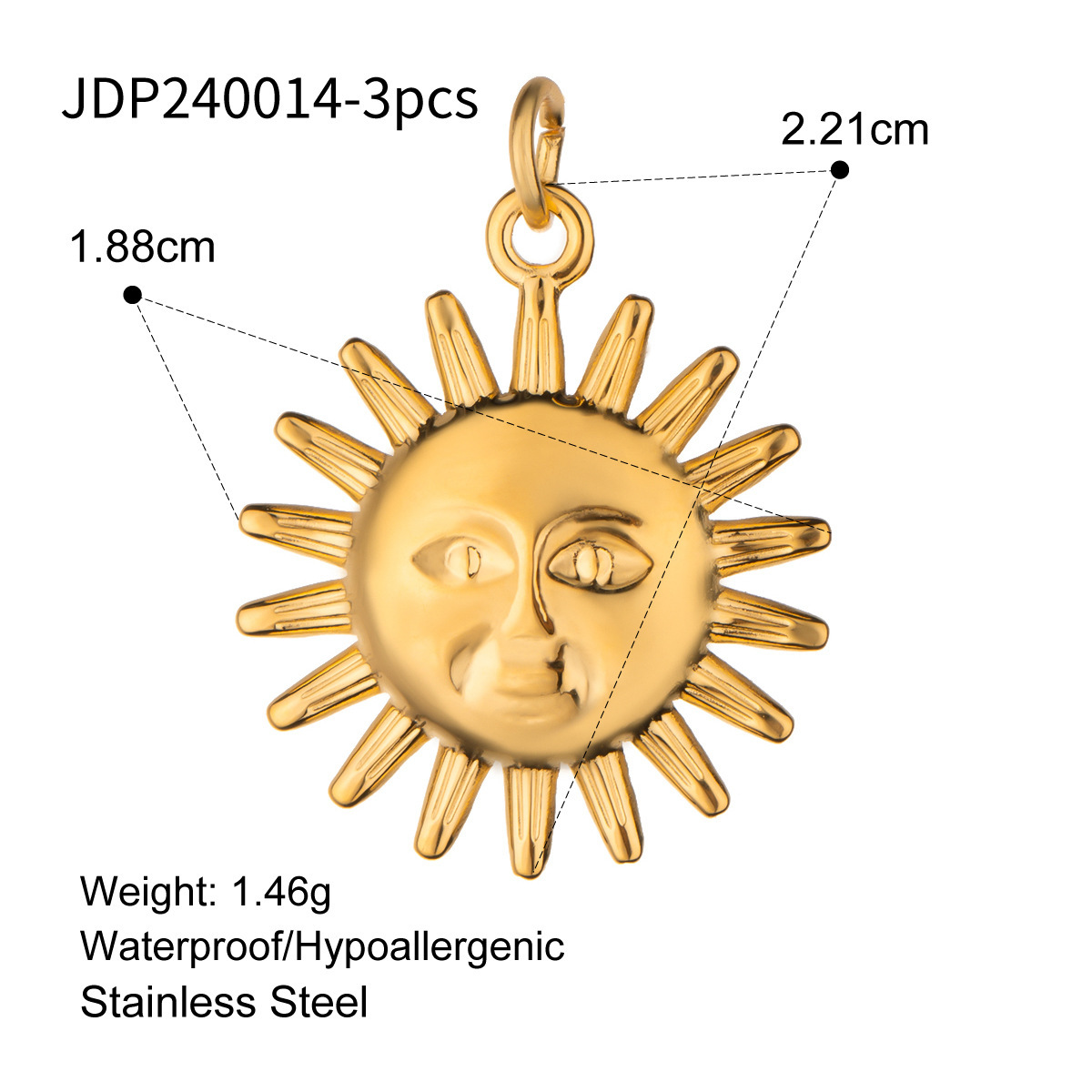 Xingyue Stainless Steel Sun Oil Pressure Pendant