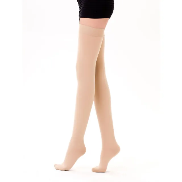 Medical Grade 2 Compression Stockings Open Toe Health Care Skinny Leg Long Skin Color Toe Cover S - Shop at LoveMi