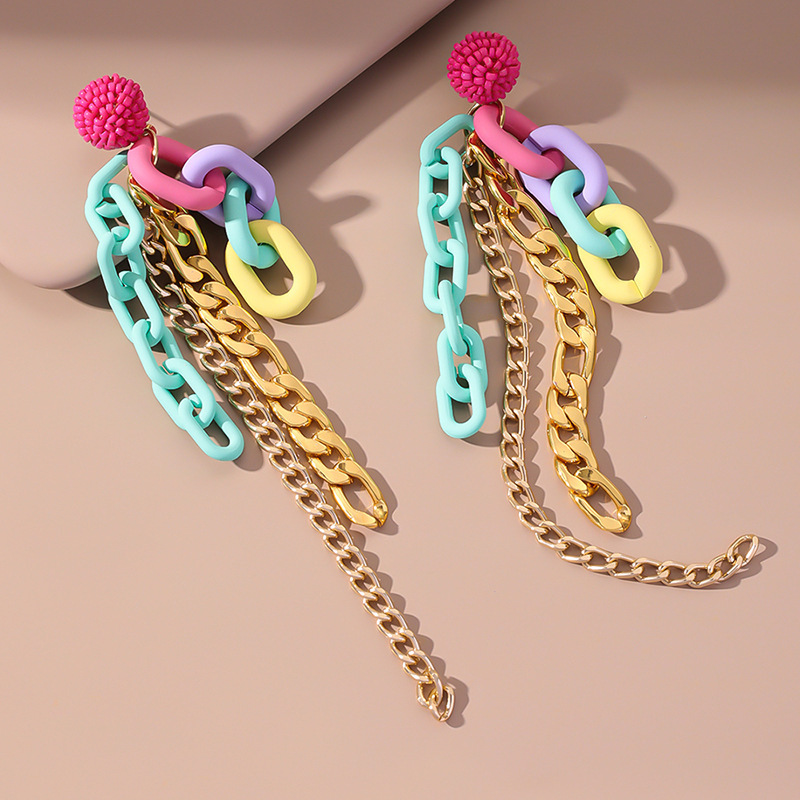 Original Design Bohemian Colorful Flower Tassel Earrings