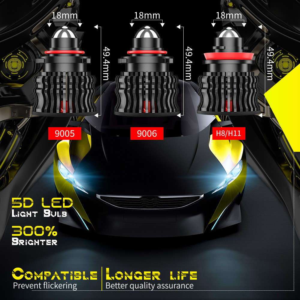 Fog Lamp 9005HB3 9006HB4 60W Laser With Lens Fog Lamp Headlight - Image 6