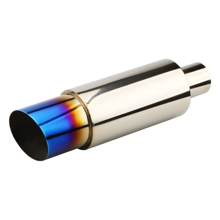 Car Modification Exhaust Pipe Stainless Steel Straight Drum Silencer