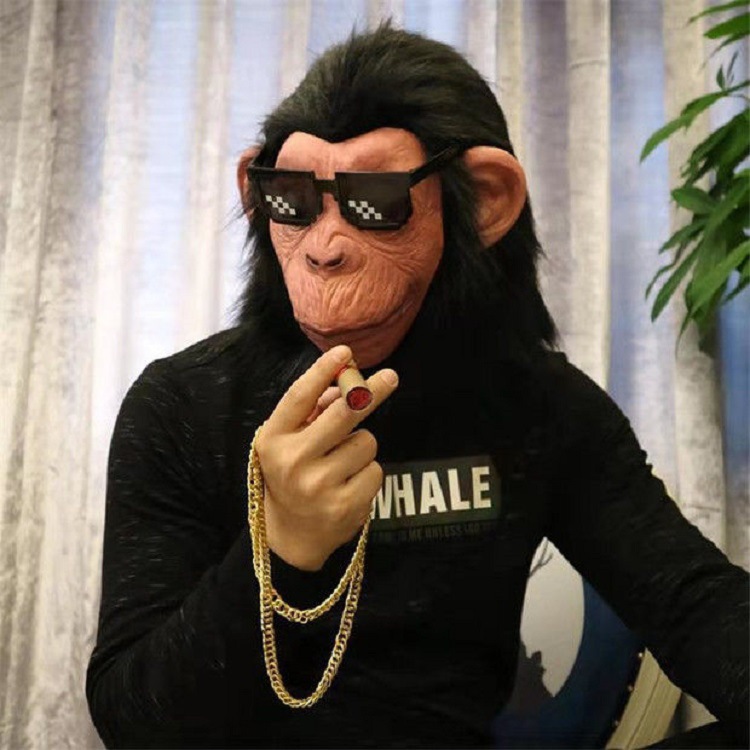 Funny Animal Headgear Single-dog Mask Horse Head Quirky Props For Hilarious Performances