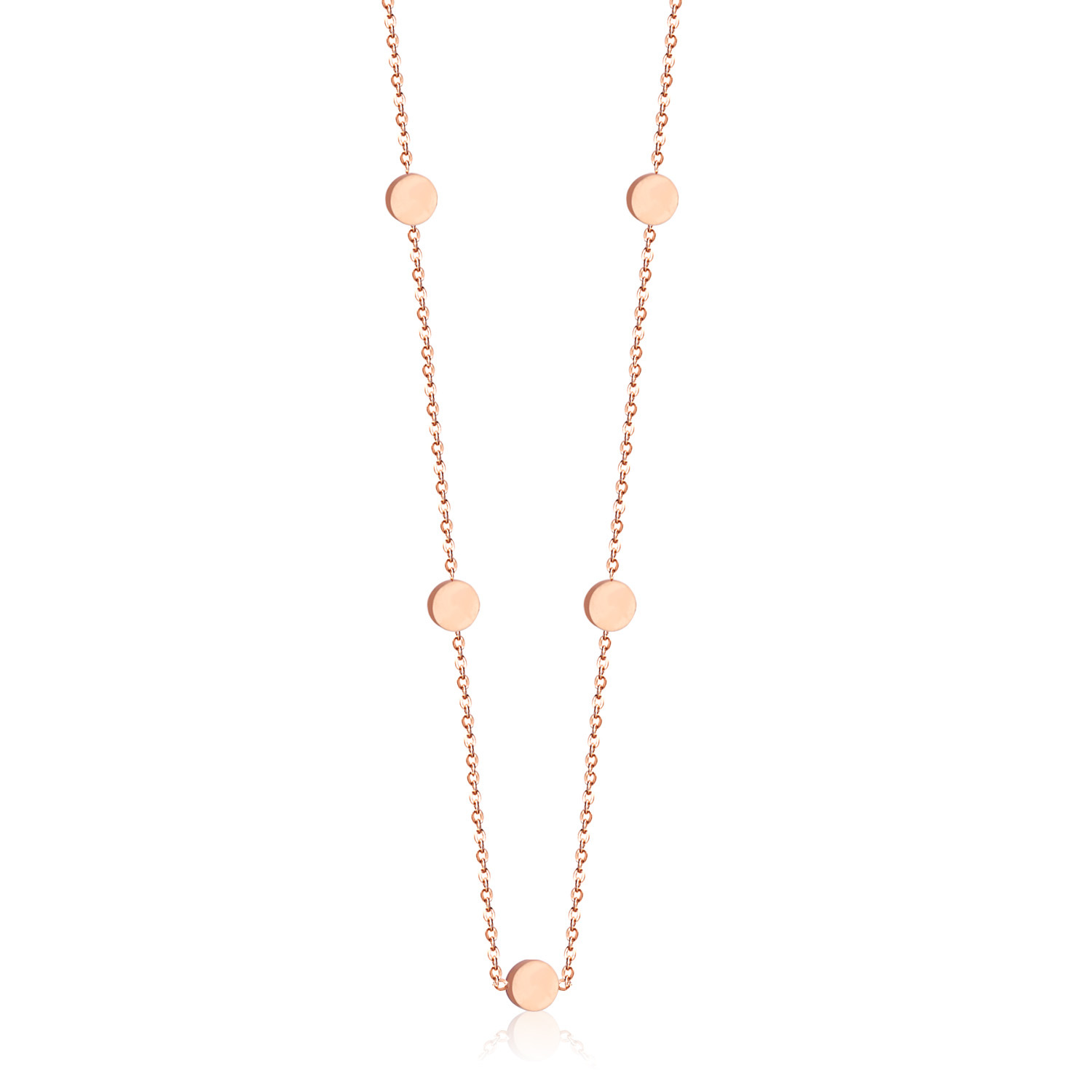 Sweet Stainless Steel XINGX Geometric Dot Pendant Necklace