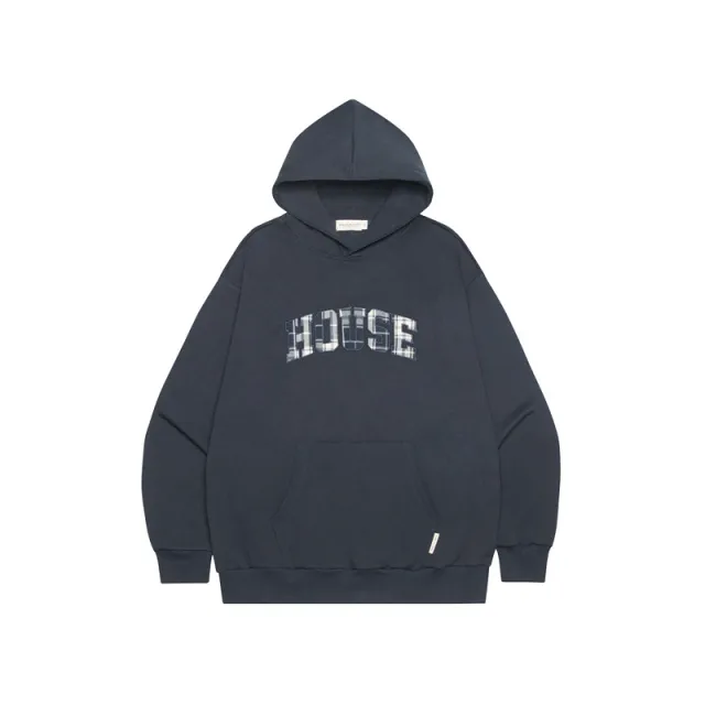 American Letter Patch Embroidery Design Loose Hooded Casual Versatile Couple Sweater Blue - Shop at LoveMi