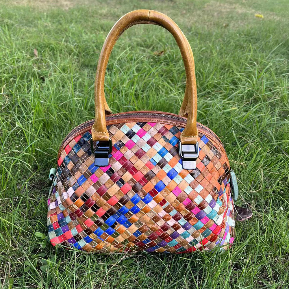Hand-Woven Leather Crossbody Bag, picture 4 of 4
