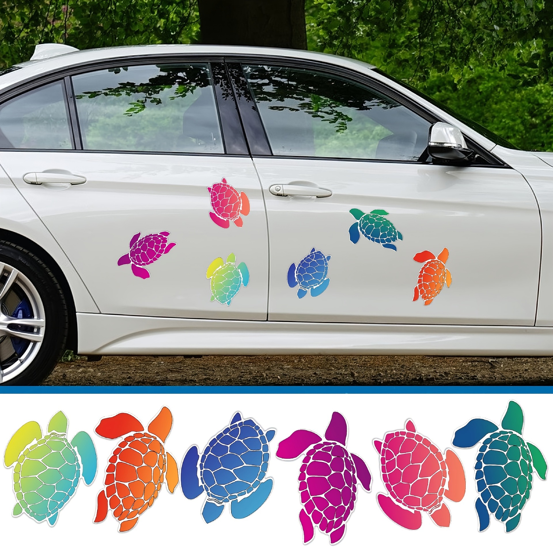 Colorful Turtle Magnetic Tiles Refrigerator Magnets Creative Home Decor Car Stickers