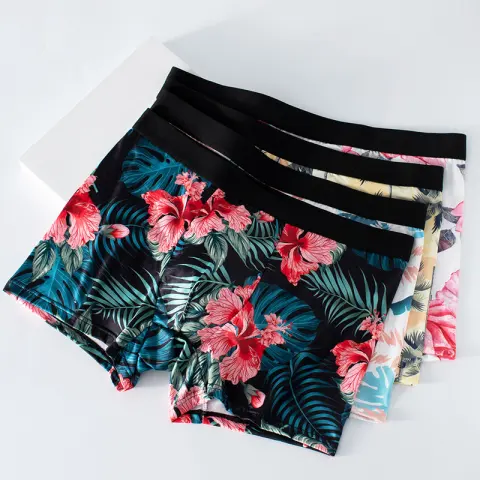 Men's Underwear Fashion Printing Arrow Pants Sports Loose Boxer