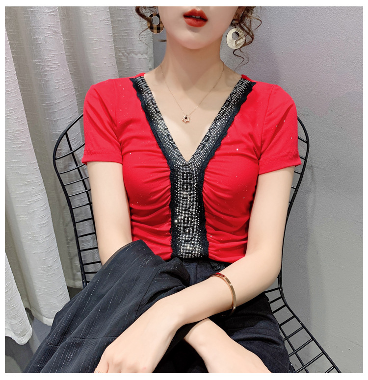 Title 2, Mesh Stitching Hot Diamond Thin Women