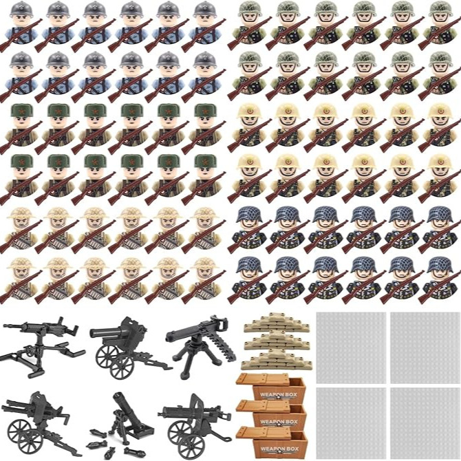 Cross-border Military Building Blocks WWII  Set