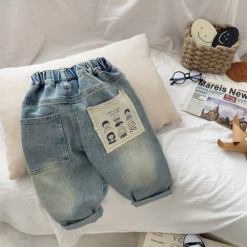 Fashion Personalized Children's Casual Jeans Printing