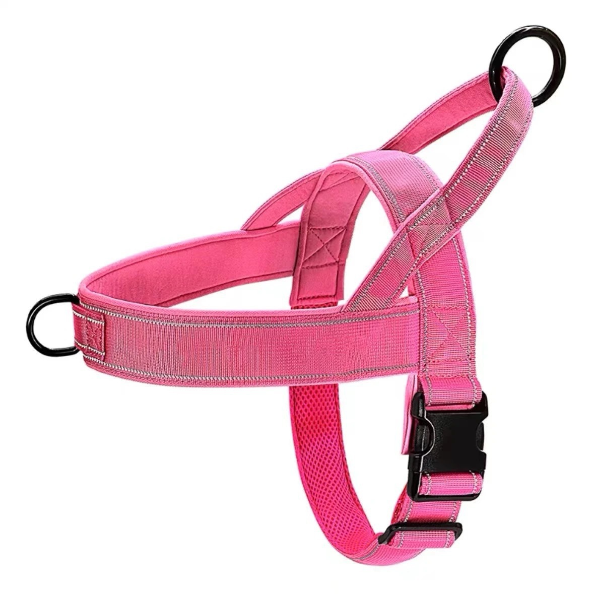 Double D-ring Explosion-proof Tactical Dog Harness Pink S Code