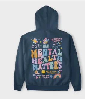 Plain English Letter Slogan Printed Sweater Blue - Shop at LoveMi