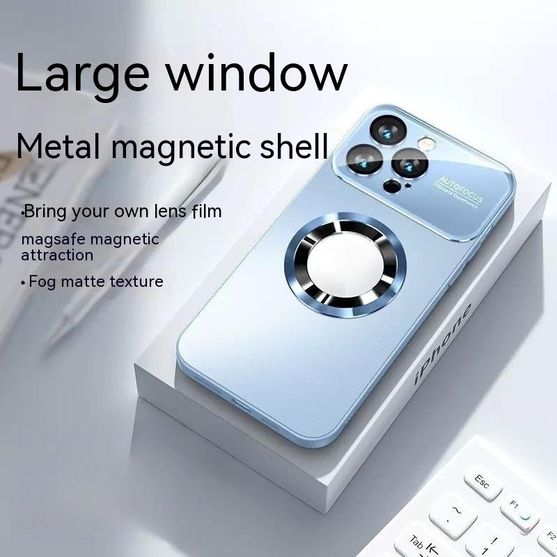 Applicable Large Window Magnetic Suction Phone Case Frosted Without Drop-resistant Protective Cover - Image 11