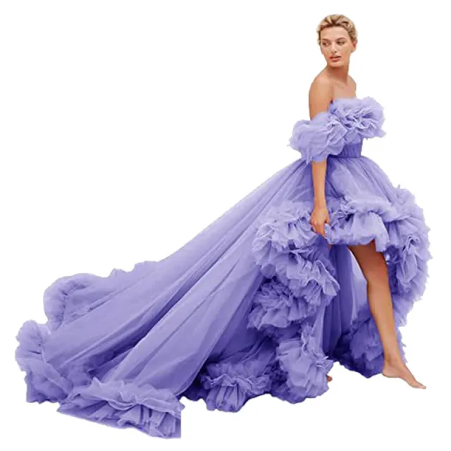 Tube Top Short Front And Long Back Dress Lavender Purple - Shop at LoveMi