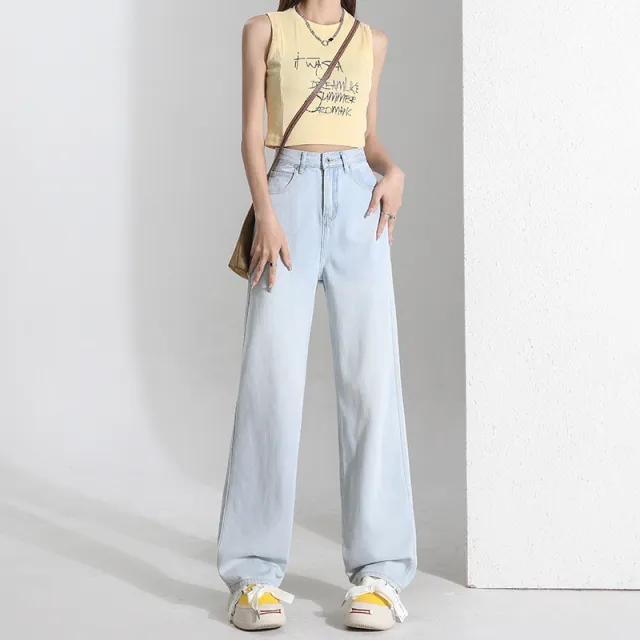 Light Color Lyocell Jeans Women's Summer Thin Moonlight Blue Nine Points - Shop at LoveMi