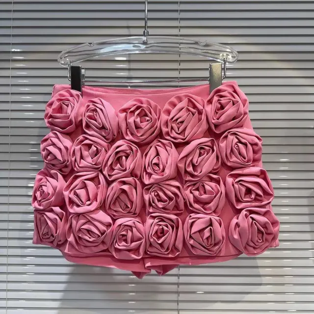 Women's Three dimensional Flower Decoration Skirt Pink - Shop at LoveMi