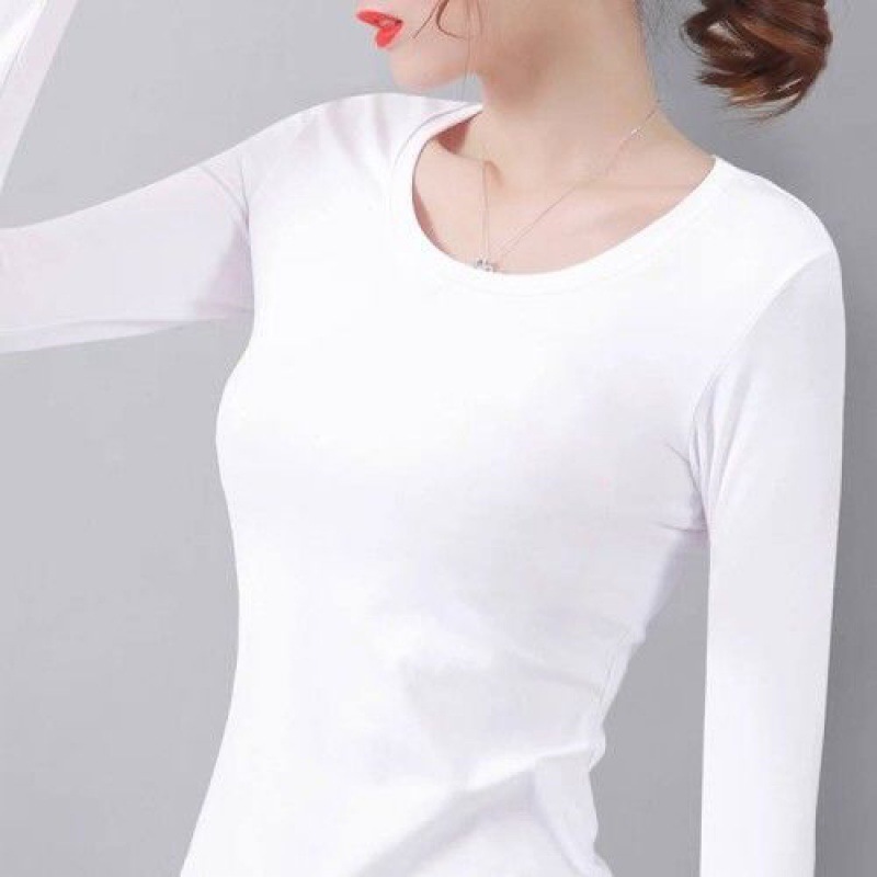 White Round Neck Thin