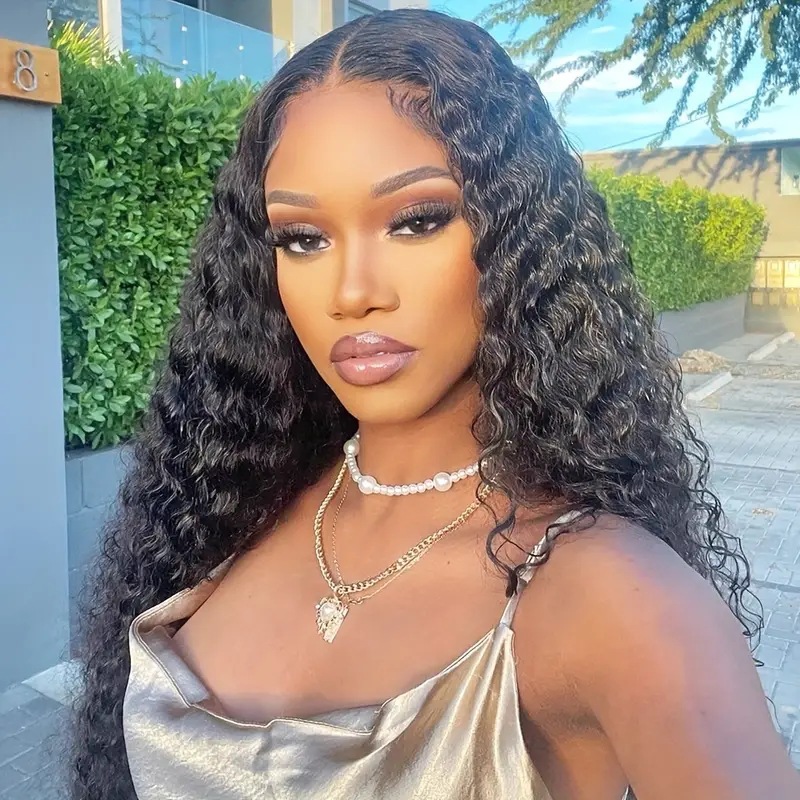 Pre-looped Lace Front African Small Curls Long Curls