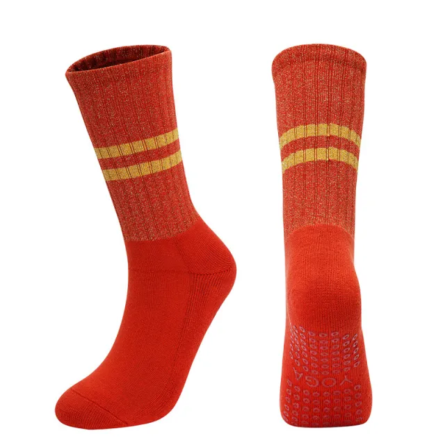 Women's Autumn And Winter Long Tube Terry Non slip Aerobics Socks Hongjin - Shop at LoveMi