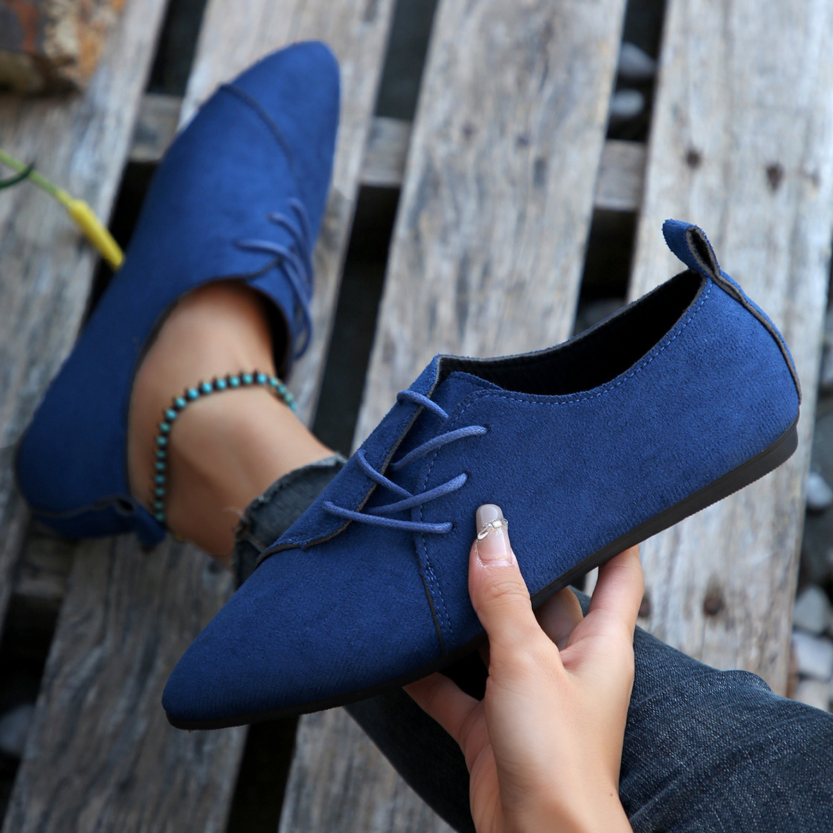 Four-season Low-cut Pumps For Wome Casual Suede