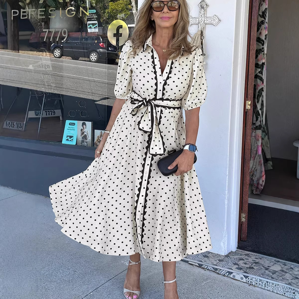 Women's New Lace-up Fashionable Casual Dress