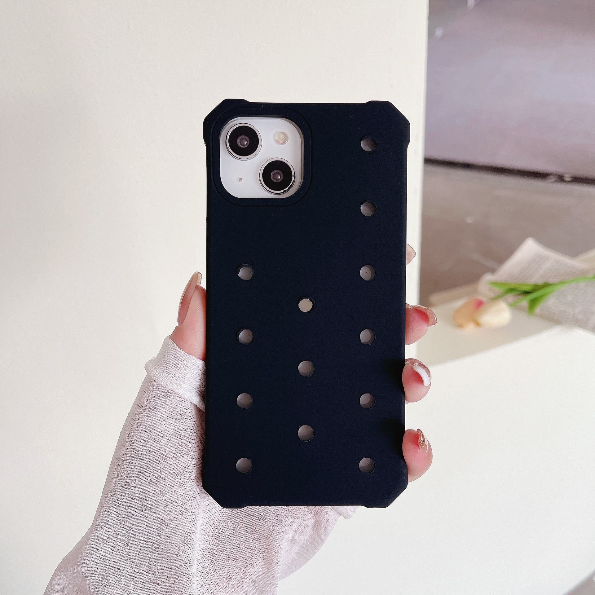 Silicone Hole Phone Case Protective Cover Three-dimensional