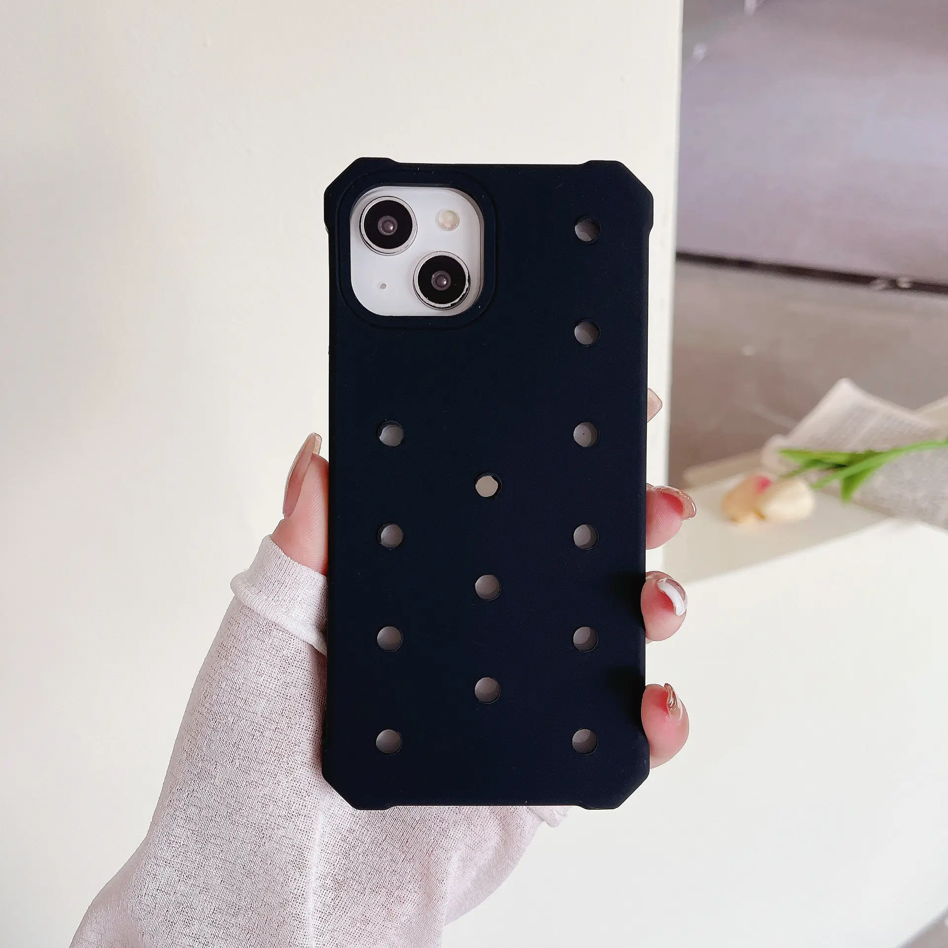 Silicone Hole Phone Case Protective Cover Three-dimensional