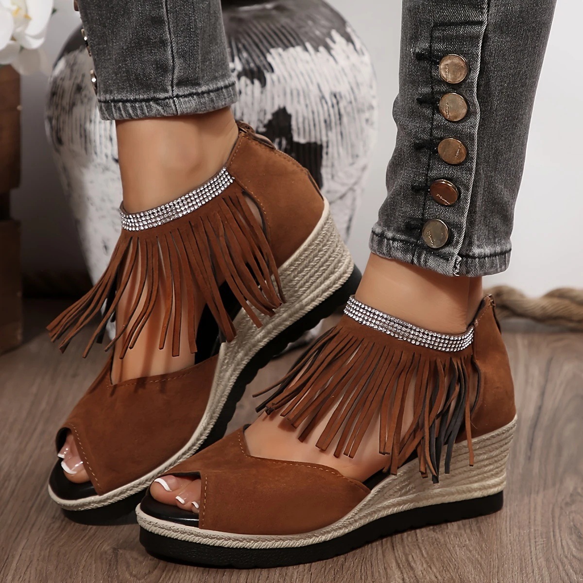 Fringe Platform Sandals, picture 6 of 6