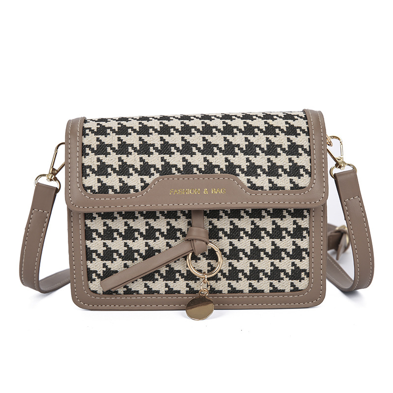 Small Houndstooth Khaki