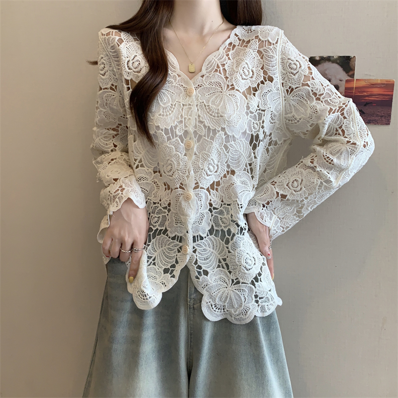 Lace Long Sleeve Top Women Elegant Embroidered Hollow Top 21 1a7cd613 aed8 43c8 a8c4 5912597fcab4