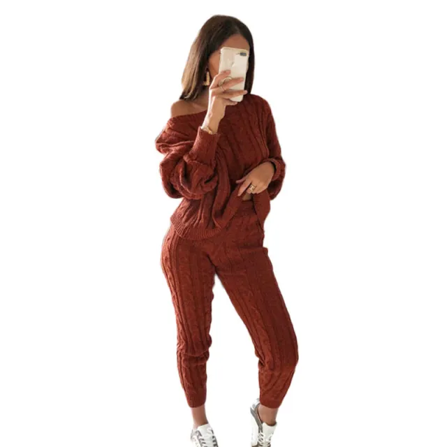 FallWinter Hot selling Pajamas Suit Wine Red - Shop at LoveMi