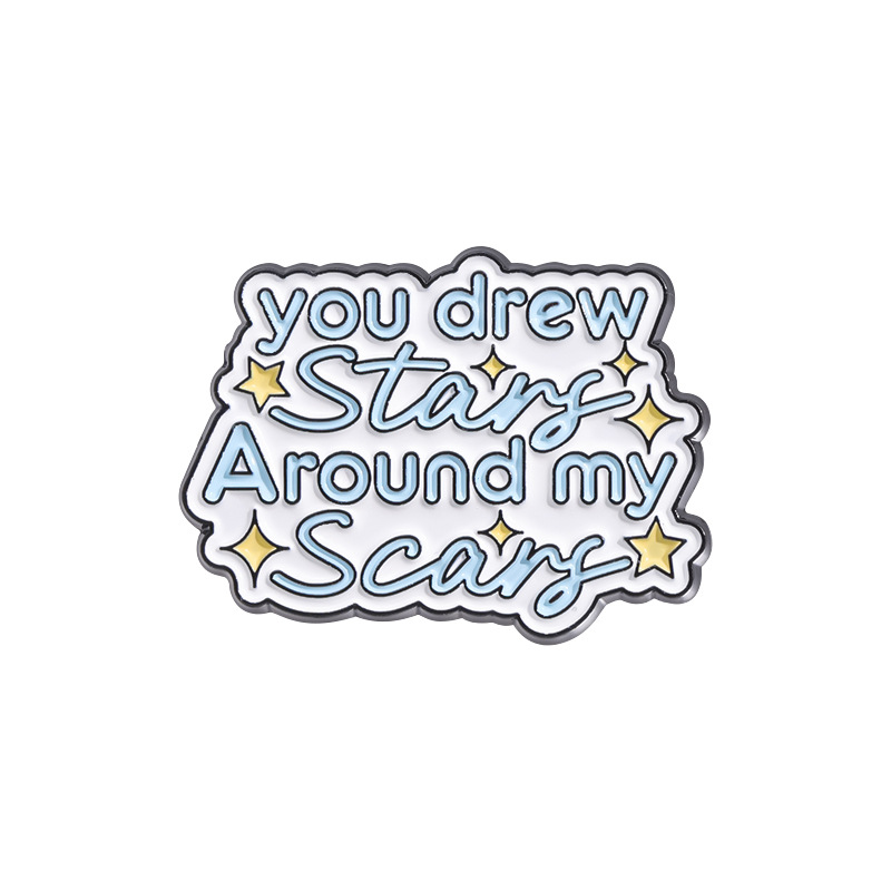 Motivational Fun And Creative Metal Badges Featuring Personalized Letter Designs In English