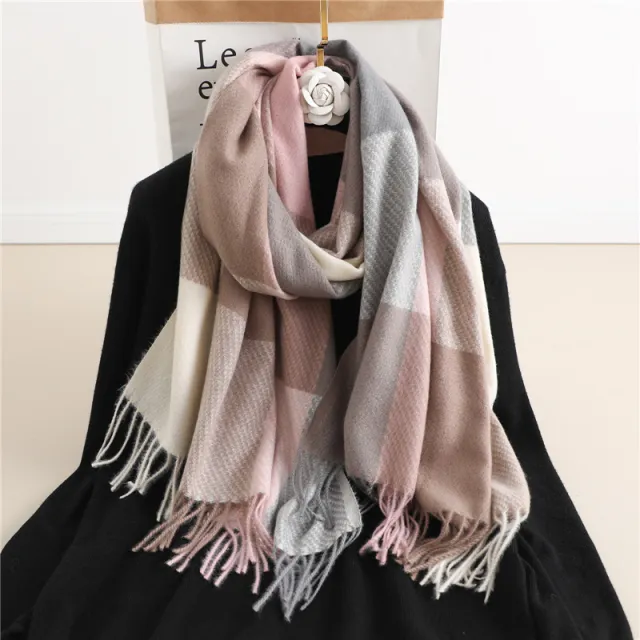 Winter New Scarf Cashmere Check Pattren All match Color Matching Scarf Wt11 5 200X 65Cm - Shop at LoveMi