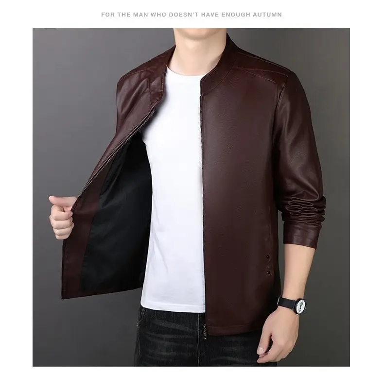 PU Leather Coat Men's Leather Jacket