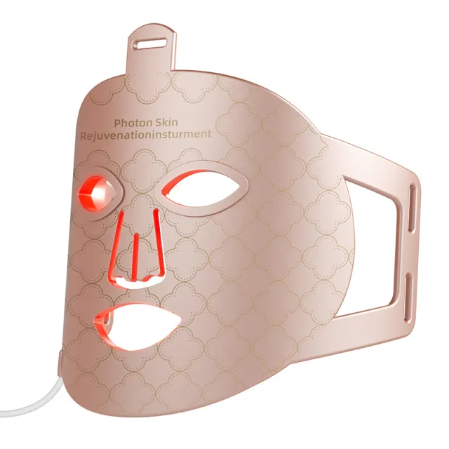 Silicone LED Mask Instrument Large Row Of Lights IPL Device Household Peach - Shop at LoveMi