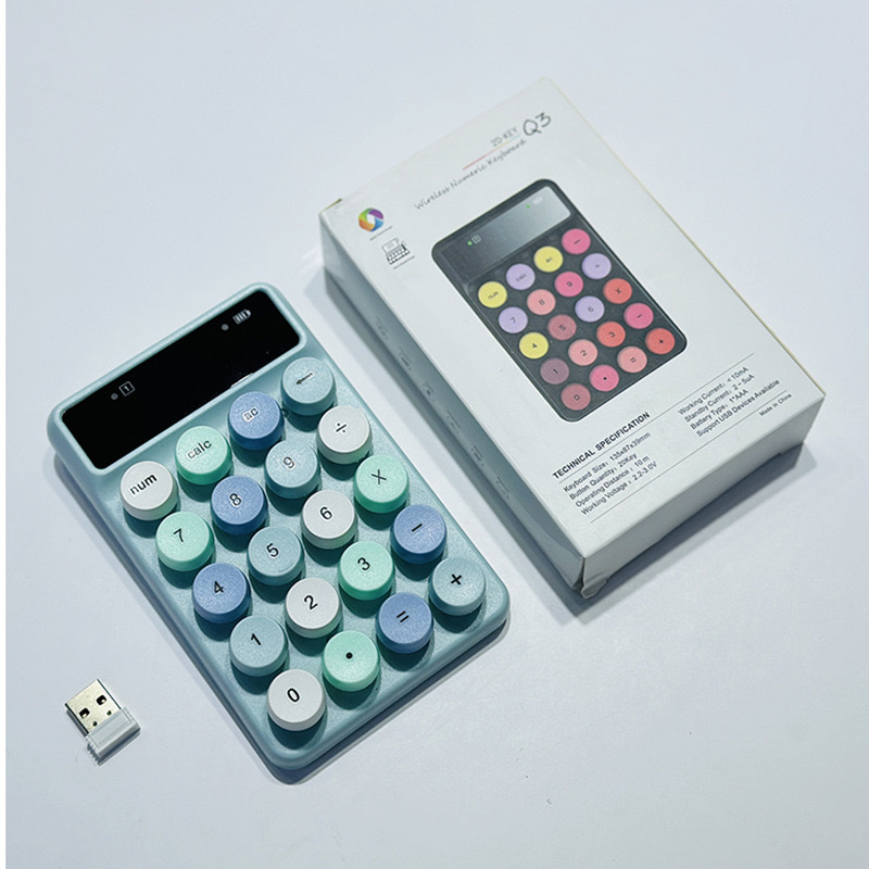 Mini-portable Complex New Q3 Wireless Digital Macaron Color Keyboard - Image 7