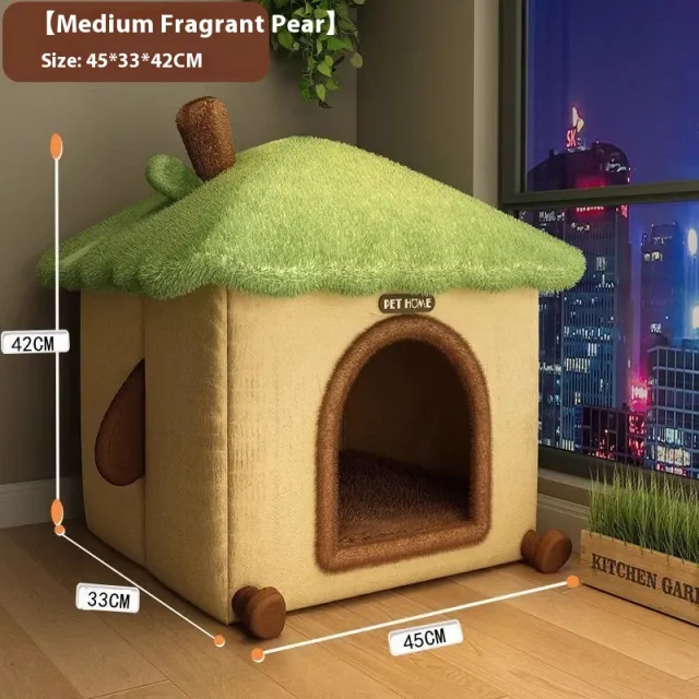 Cat Nest Winter Warm Semi closed Medium Xiangli Zai - Shop at LoveMi