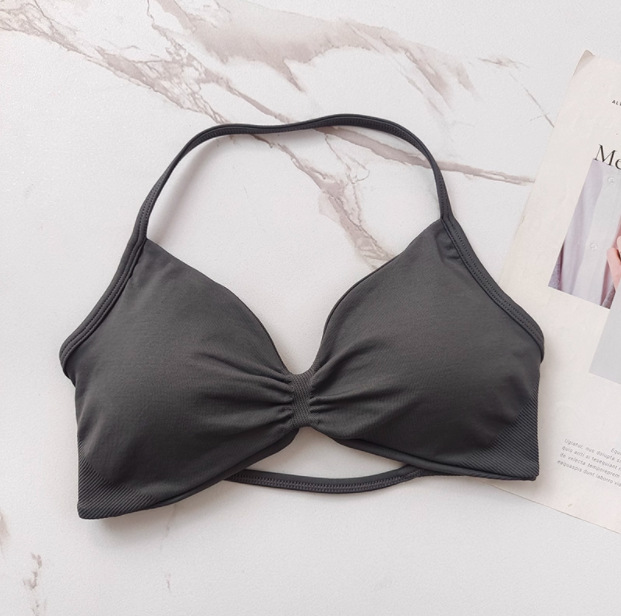 Womens High-intensity Halter Bra With Chest Pads