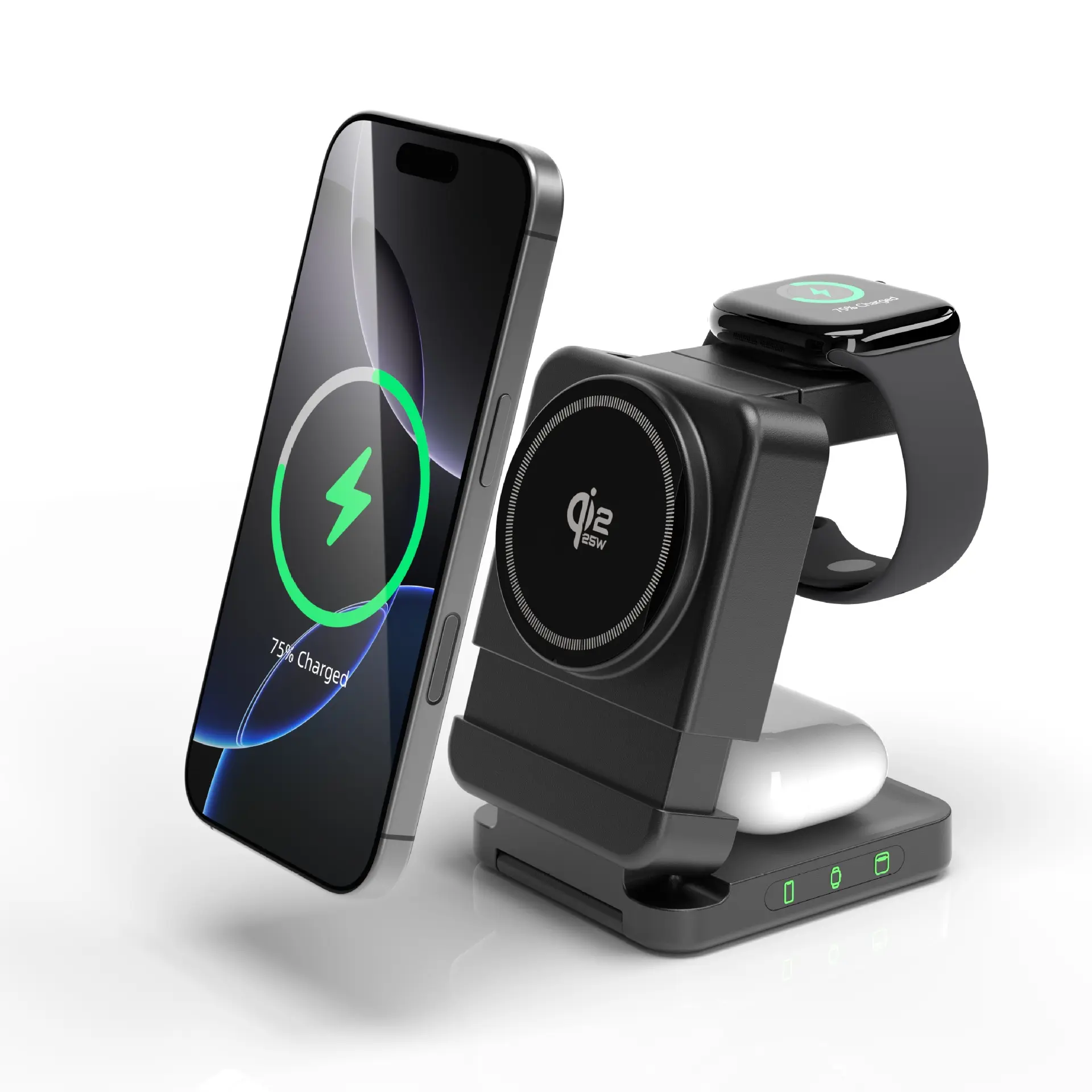 25W 3-in-1 Magnetic Wireless Charger