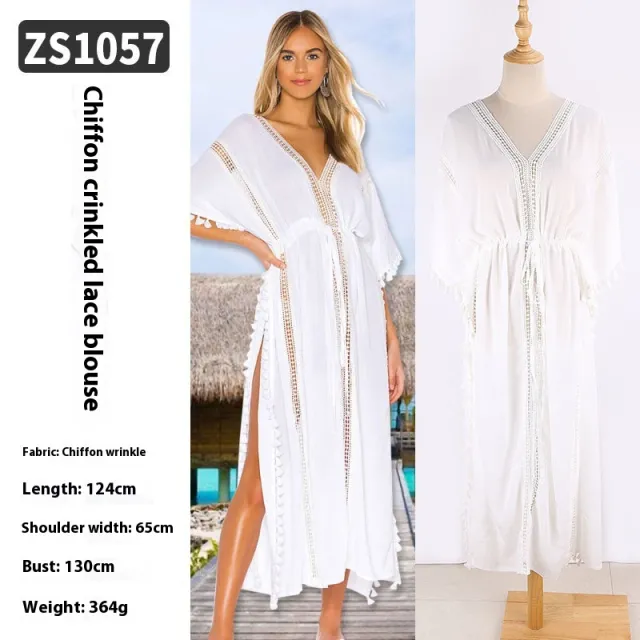 Beach Robe Bikini Swimsuit Blouse Long Dress Zs1057 Style - Shop at LoveMi