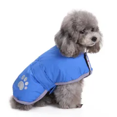 Reflective Dog Cotton Clothes Winter - Dz149 Blue Wear On Both Sides - View 1