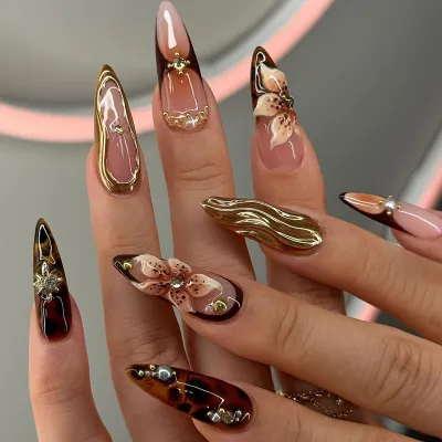 Gorgeous Sweet Cool Flower Design Press-type Wear Armor