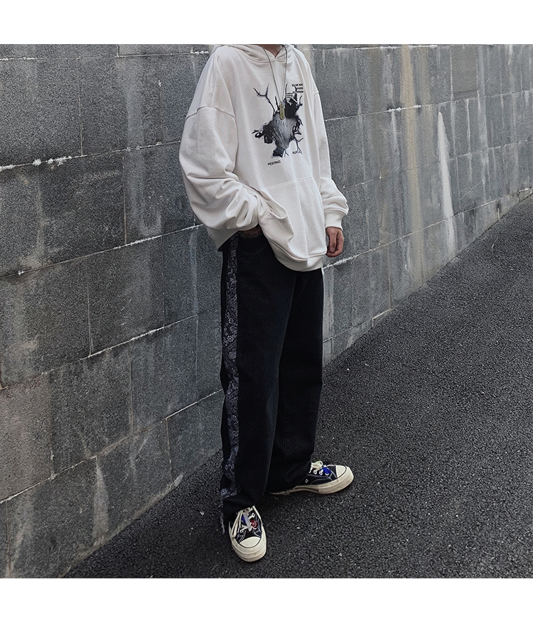 Title 12, Loose casual cotton hooded sweatshirt