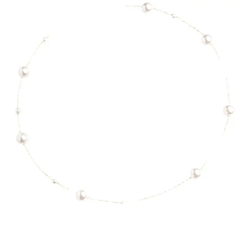Pearl American 14K Gilded Non-fading Super Fairy Scattered Starry Necklace Clavicle Chain All-match
