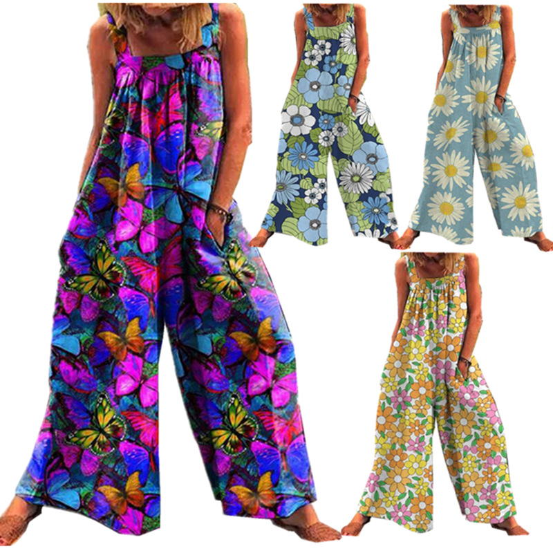 Title 2, Womens Leisure Fashion Polyester Print Jumpsuit