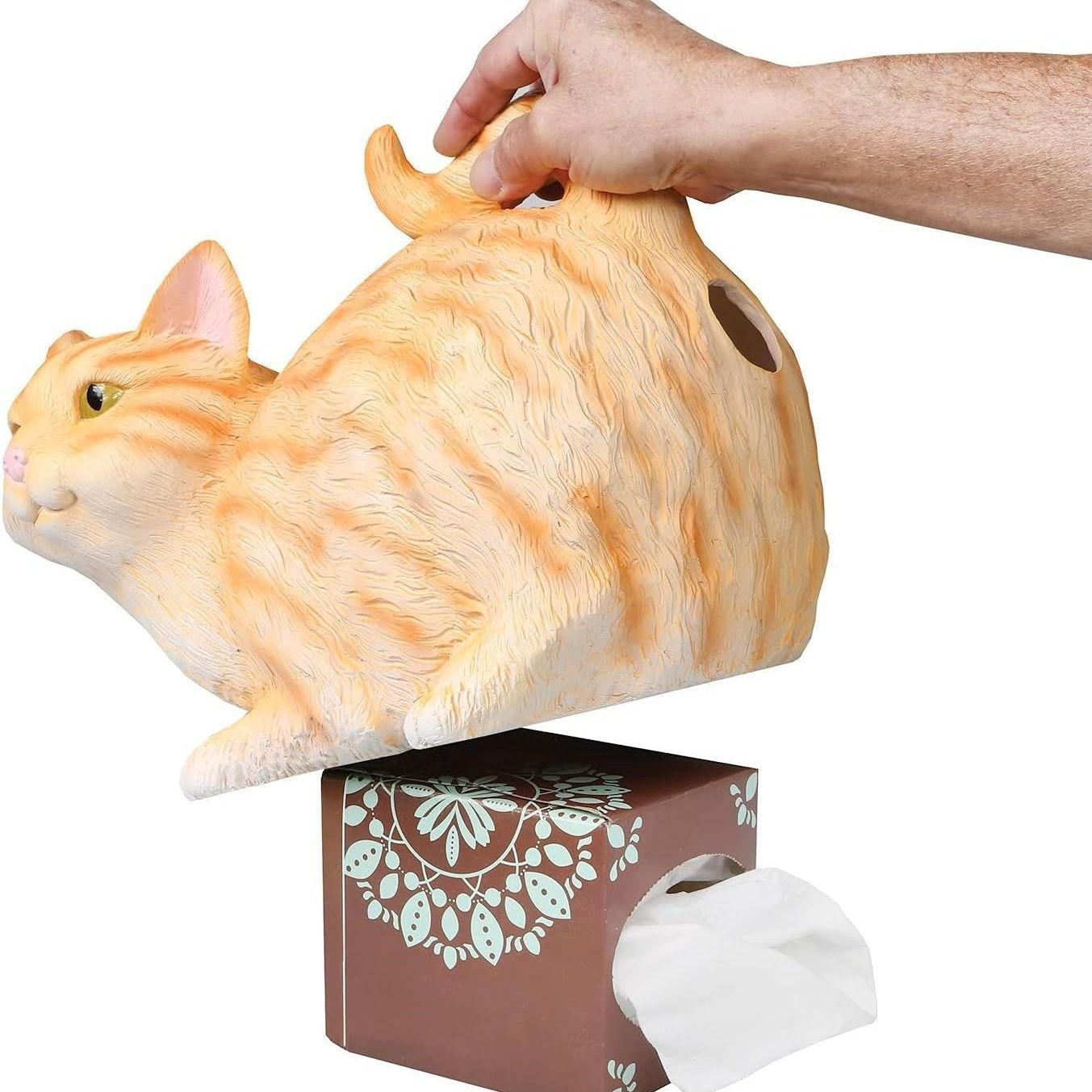 Title 5, Simulation Cat M Tissue Holder Desktop Decoration