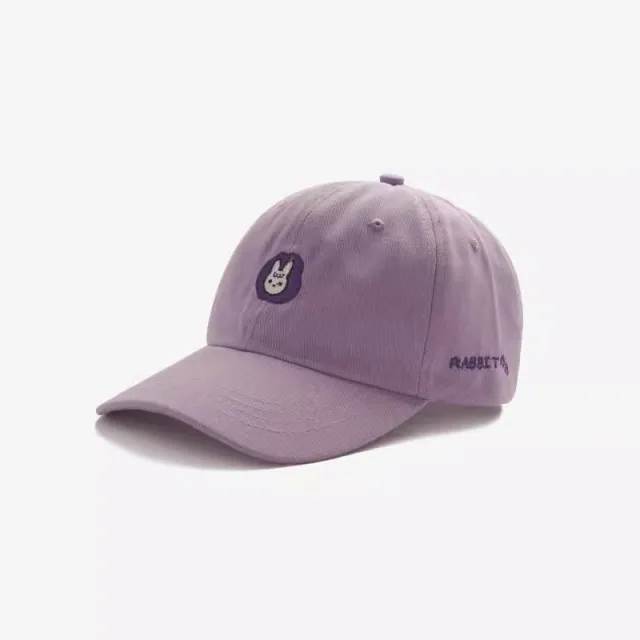 Cute Animal Embroidered Baseball Cap For Women Soft Peaked Cap Purple - Shop at LoveMi