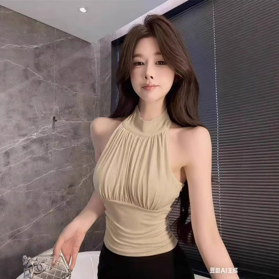 Womens Fashionable And Sexy Halter-Neck Slim-Fit Top 5
