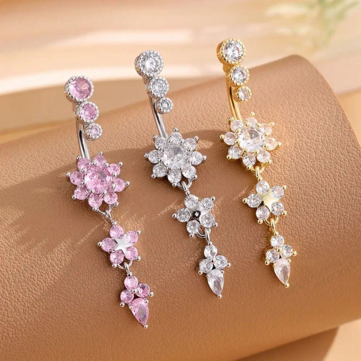 Round Zircon Navel Piercing Jewelry